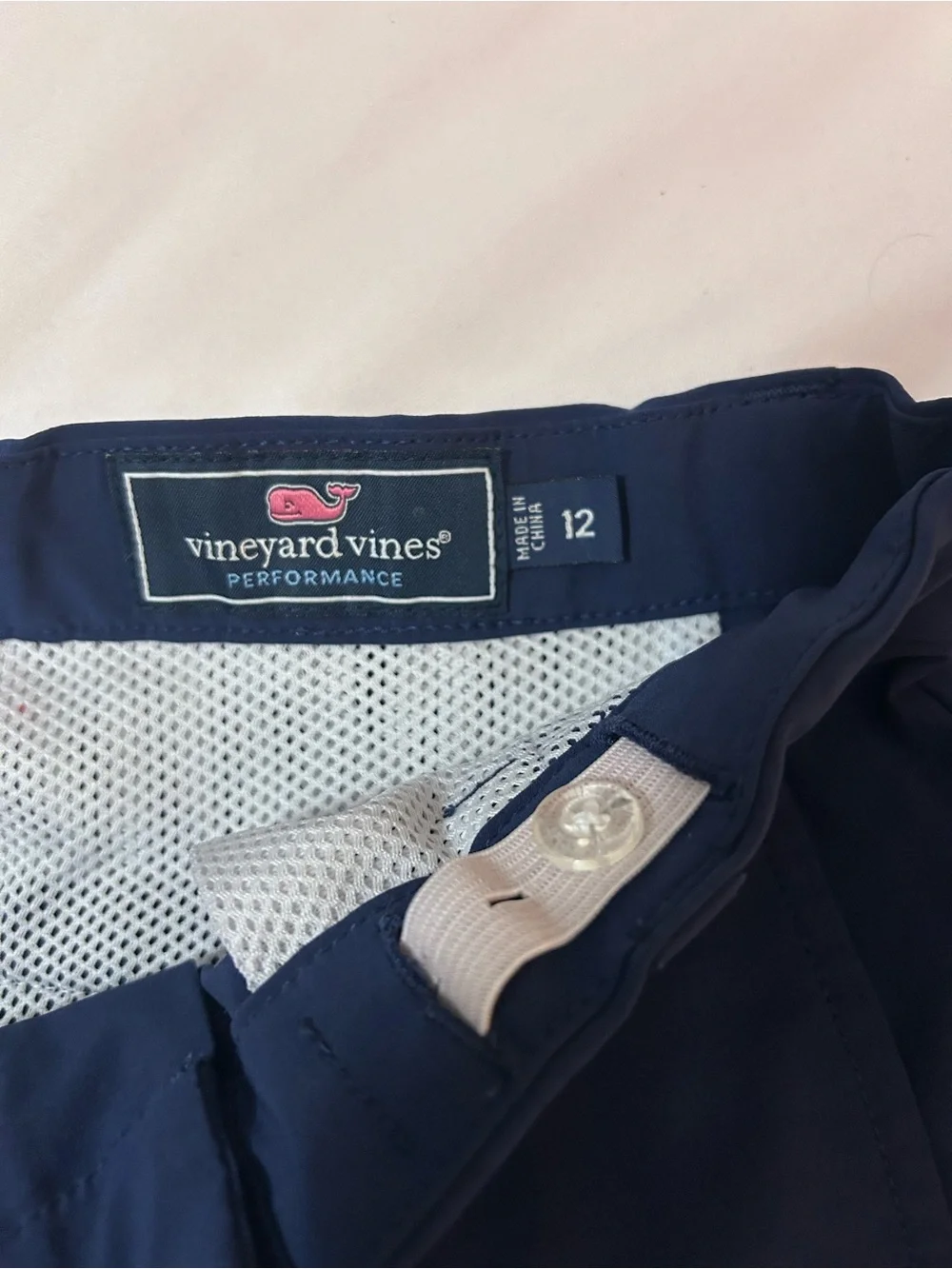 Vineyard Vines youth Navy Flat Front Performance Shorts